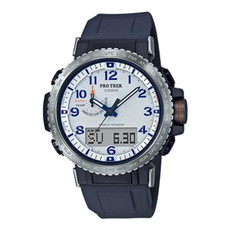 Casio PRO TREK Series-Disc Dual Display Outdoor Mountaineering Solar Powered Mechanical Sense Intelligent Six-Bureau Radio Wave with PRW-50YAE-2PR