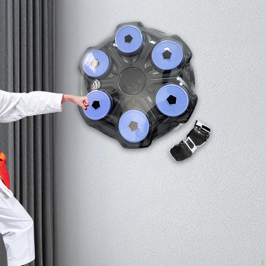 Music Boxing Machine Decor Wall Mounted Target for Sports Household Home Gym Blue