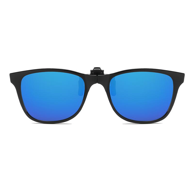 2025 UV400 Protection Ultra-Light Fashion Portable Sunglasses Men UV400 Foldable Flip Clip-On Women s синий
