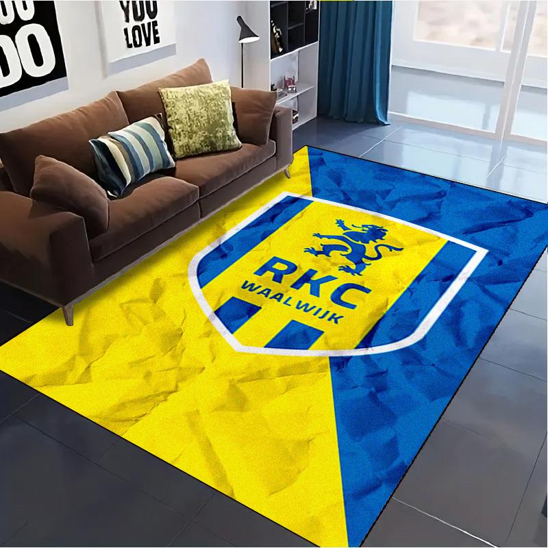 RKC Waalwijk Logo Carpet Rug for Living Room Bedroom Home Sofa Decoration,Kids Play Non-slip Floor Mat