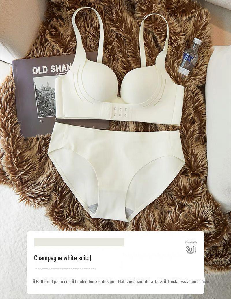 

Бесшовный бюстгальтер с застежкой спереди для девочек - антипровисающий, с боковой поддержкой груди, без пустых чашек, со сборками S