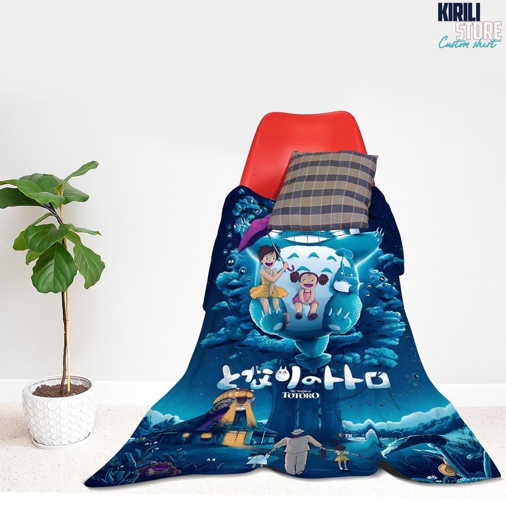 Mein Nachbar Totoro Studio Ghibli Decke Magische Nachtszene Kunst Skurrile Anime Bettwäsche für Gemütliche Heimdekoration