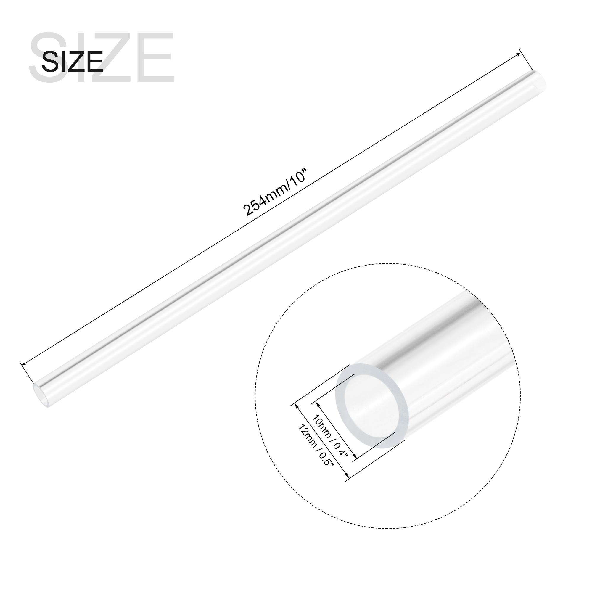 

Прозрачная жесткая трубка из поликарбоната 254/305/356 мм длинная пластиковая жесткая круглая трубка для аквариума модель DIY аксессуар тонкий рукав прозрачная водопроводная труба