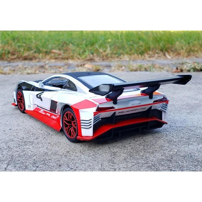 1/32 Scale Alloy E-tron Concept Racing Car Model Toy Die Cast Pull Back Sound Light Sports Vehicle Toys for Gifts