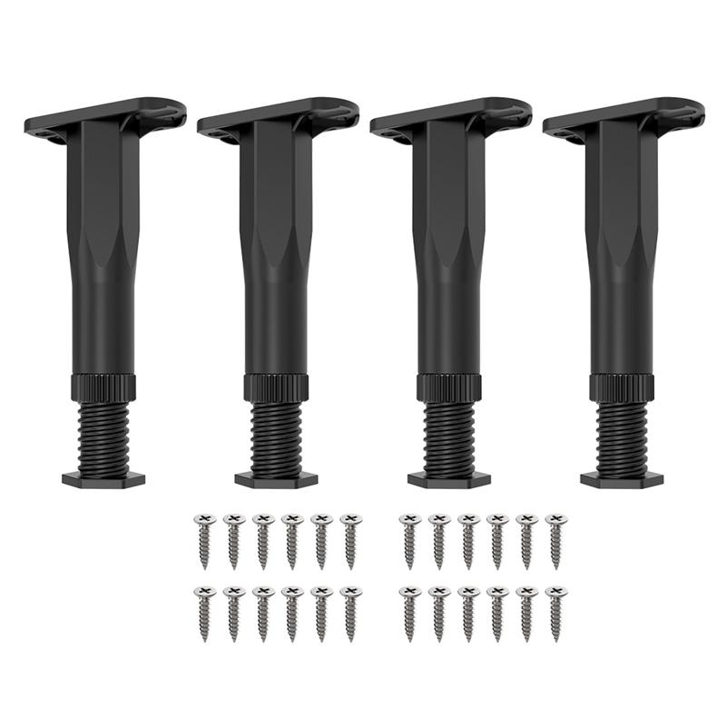 

Good-4PCS Adjustable Bed Frame Support Legs ( 8.3In-14.5In), Frame Center Slats Heavy Support Leg,For Frame/Sofa/Chair/Table Dur чёрный