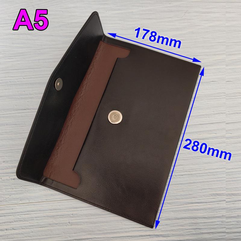 A4 A5 A6 Skórzany Folder na Dokumenty Pakiet Danych Torba na Dokumenty Modna Aktówka Umowa Danych Torba na Akta Rachunków Artykuły Szkolne Biurowe