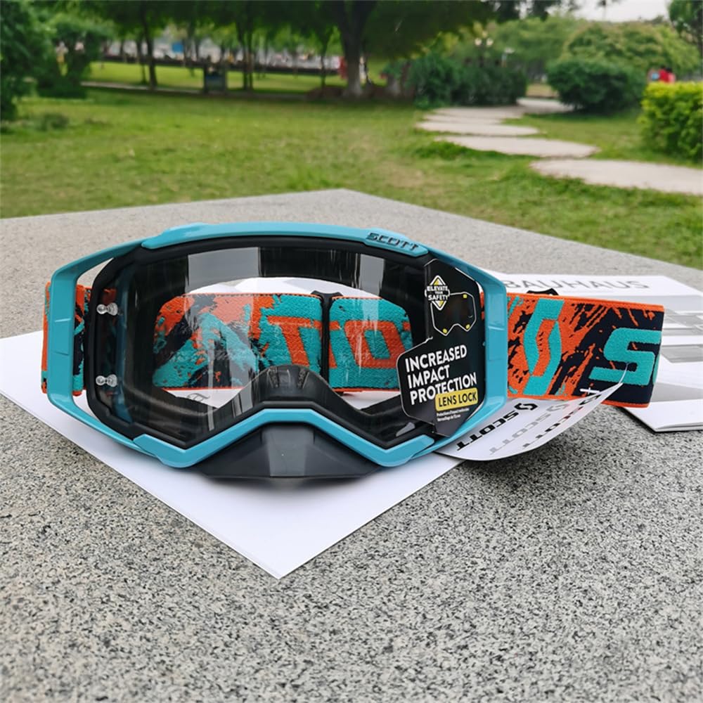 [QIKEJI] Goggles for Bikes, Off-Road, Motocross UV Protection, Dustproof, Windproof, Impact Resistant Convenient Storage, Unisex