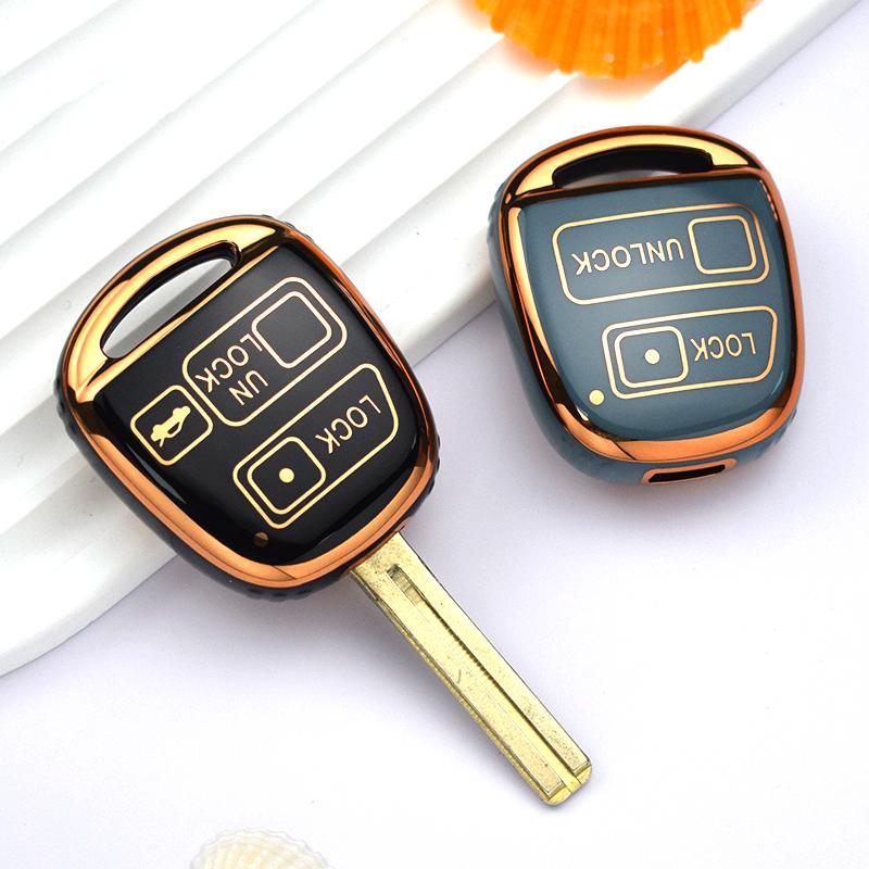 Car Key Fob Case Cover Skin for TOYOTA CAMRY RAV4 Corolla PRADO YARIS Tarago for LEXUS Protector Keychain 2 3 Buttons TPU
