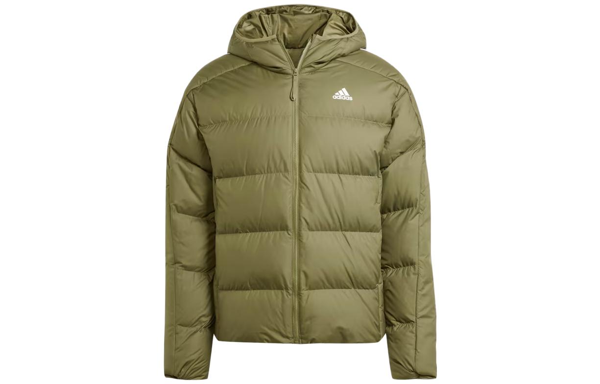 Adidas ESSENTIALS Down Jacket Men s Olive Green IK3214 XXL