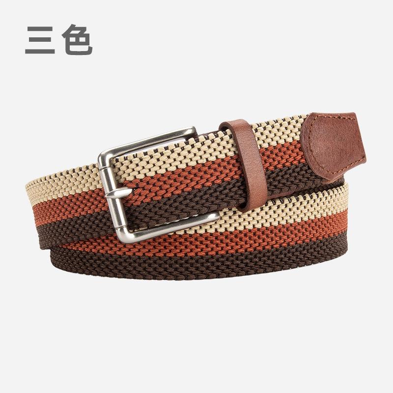 

Ремень мужской из коровьей кожи, плетеный ремень из сплава с пряжкой из непористого материала, ремень для джинсов мужской 105cm