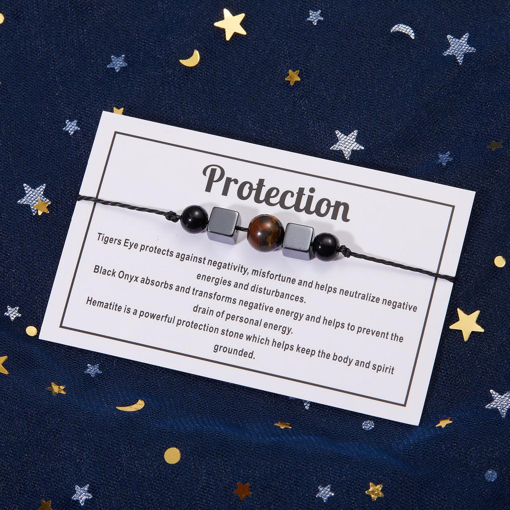 Naturstein Bunte Perlen Minimalistisches Armband Klassisch Herren Damen Buddha Schwarzes Lavastein Tigerauge Armband Yoga Meditation Schmuck