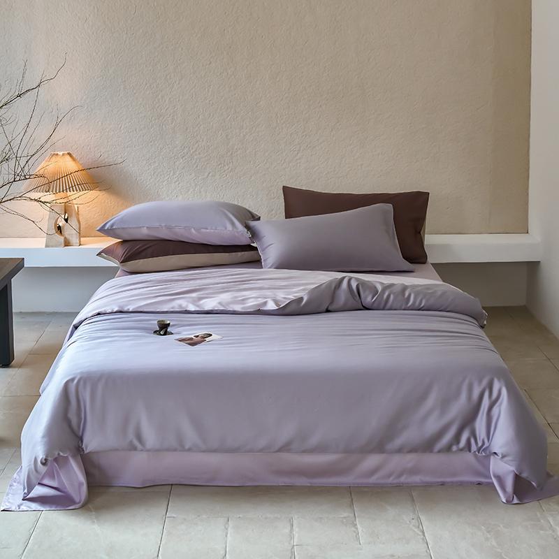 Hochwertiges Bettwäscheset aus 65 % Lyocellfaser und 35 % Baumwolle, Queen-Size-Bettwäscheset mit frischem Naturpflanzenmuster und Bettlaken, Steppdeckenbezug und Kissenbezug