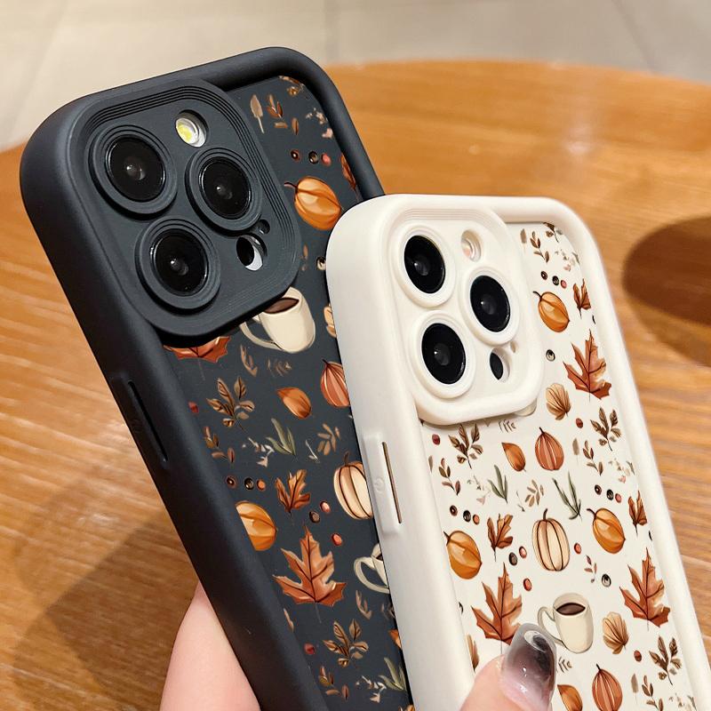 Mini Pumpkin Pattern Phone Case For iPhone 17 16e 15 16 Pro Max 14 16 Plus For iPhone Air 13 12 Pro Max 11 Soft Silicone Cover