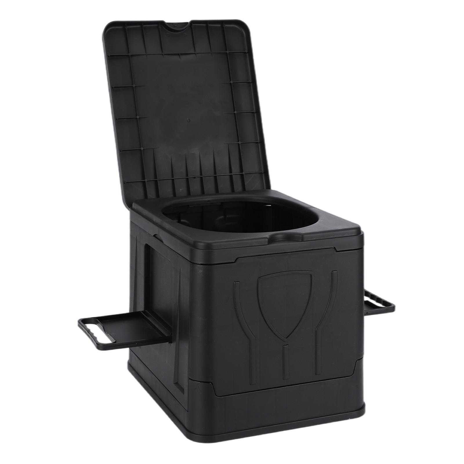 Folding Toilet Portable Foldable Odor proof Storage Box Folding Toilet Car Toilet Adult Self driving Travel Emergency Toilet чёрный