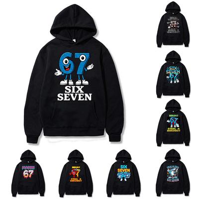 67 Six Seven Funny Meme Men's Hoodie Women Girl Hooded Pullover Hiphop Streetwear Soft Casual Sweatshirt Pullover Top