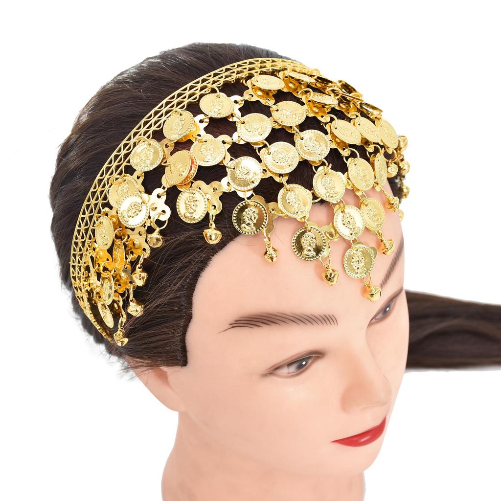 Retro Ethnic Indian Dance Coin Tassel Headband