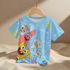 Cute Cartoon Spongebobs Baby Clothing Outdoor Clothes Boy Girl Child  Women's Tshirts Children Adult Parent Child T Shirts