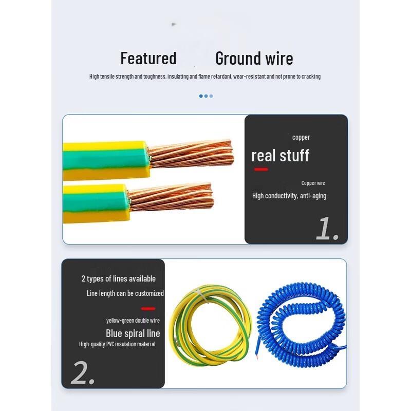 Stainless Steel Grounding Clamp with Spring Wire