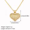 Nidin Classic New Design 3 Styles Heart Shape Charm Pendant Necklace For Female Male Light Luxury Copper Neck Jewelry Chic Gifts