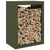 VidaXL Firewood Rack Green 60x40x80 Cm Steel, Log Store, Fireplace Log Holder, Log Stand, 850999