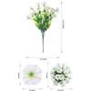 4 PCS Artificial Morning Glory Flowers 36cm UV Resistant Plastic Outdoor Decoration Set White Purple Yellow Pink