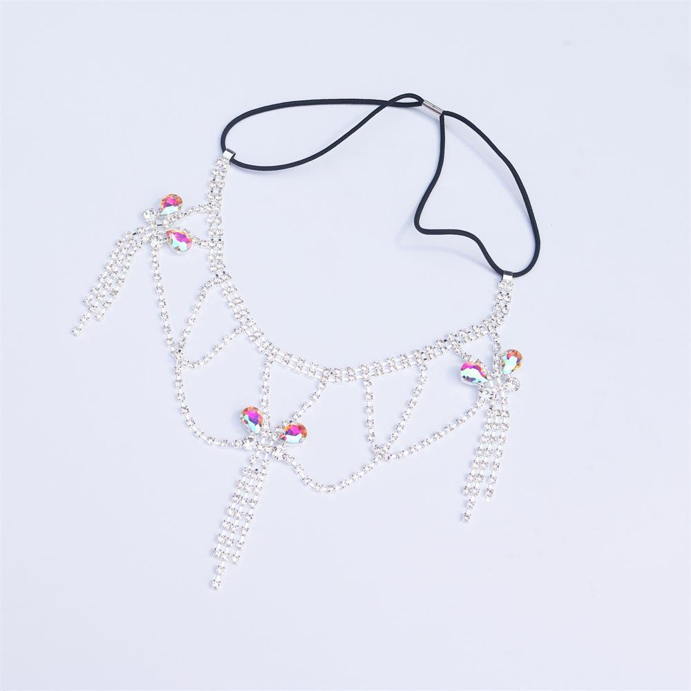 Fringed Headgear, Fashion Party Rhinestone Forehead Hair Accessories, European And American Bridal Wedding Hair Chain Accessories