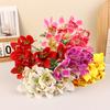 10Pcs Silk Orchid Bouquet Artificial Faux Flowers For Wedding Home Decor Diy Desk Vase Arrangement Floral Artificial Flowers