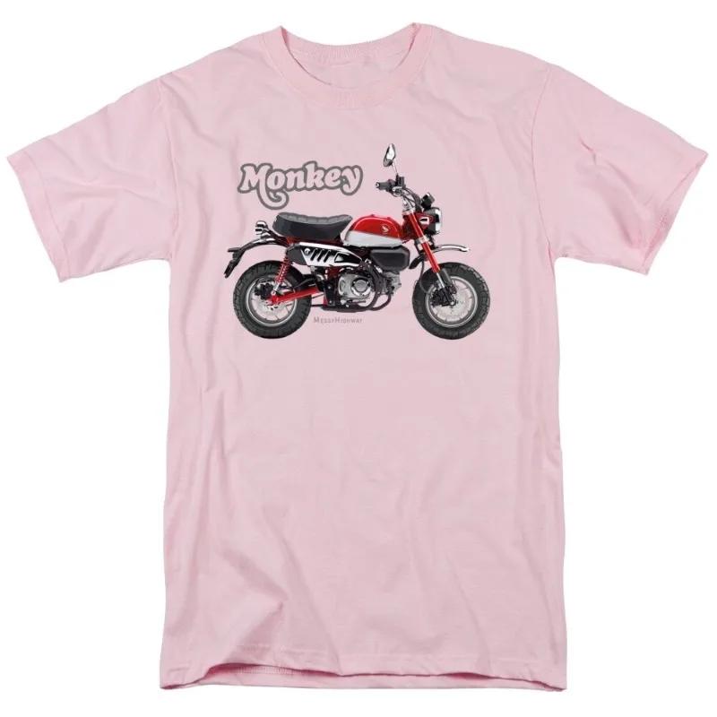 Honda Men and Women Tshirt Summer Monkey 125 19 Red Racing Motorcycle Riding Offroad Enthusiasts Shortsleeved Retro Top