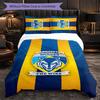 Warrington Wolves Pattern Microfiber 3Pcs Bedding Set Decor Duvet Cover Set For Bedroom Home Use