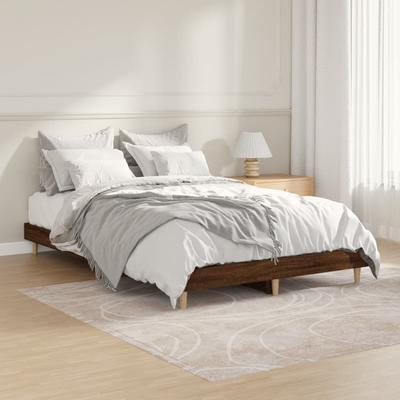 Vidaxl Bed Without Mattress, Brown Oak, 120X190 Cm