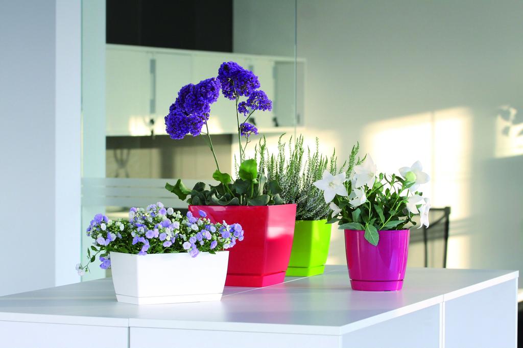 Coubi Round Flowerpot with Saucer, Graphite, 18x165cm