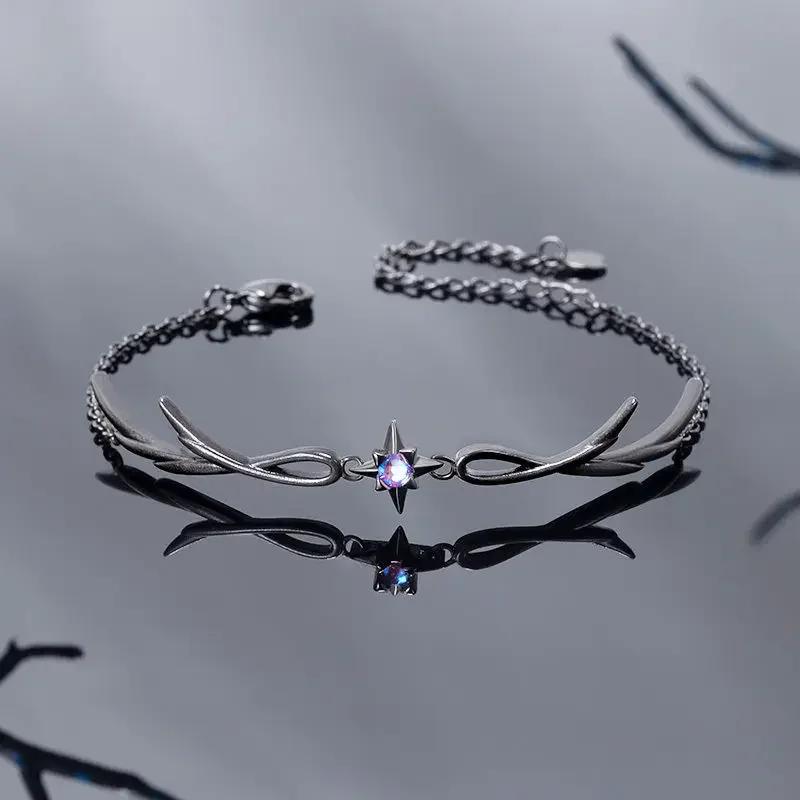 Lion head animal bracelet for men stainless steel braided chain wristband bracelet fashion hip hop jewelry