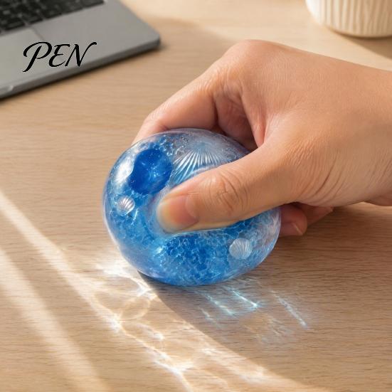 School Relaxation Gadgets Clear Stress Ball Fidget Toy, Anxiety Relief Squeeze Slow Rebound Transparent Toy for Home Office Toys