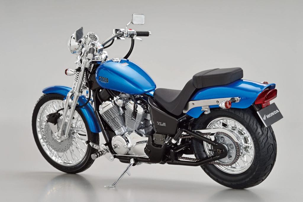 AOSHIMA The Bike Series Honda NC37 Steed VLS 1998 Plastic Model Molding Color 1/12 No.19
