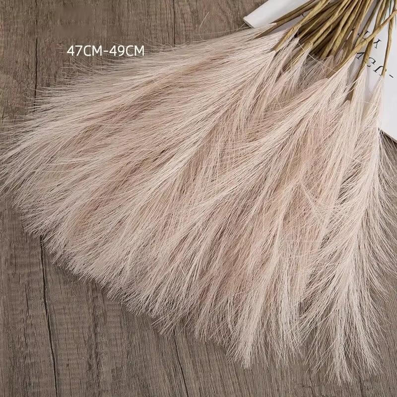 10pcs Faux Pampas Grass, Pampas Grass For Floor Vase, Pampas Grass Decor Tall For Vase Fillers, Boho Rustic Farmhouse Home Decor