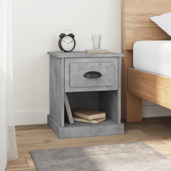 VidaXL Bedside Tables 2 Pcs Concrete Grey 39x39x47.5 Cm Engineered Wood 816137