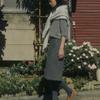 WISE RACCOON SHAWL MUFFLER_GRAY
