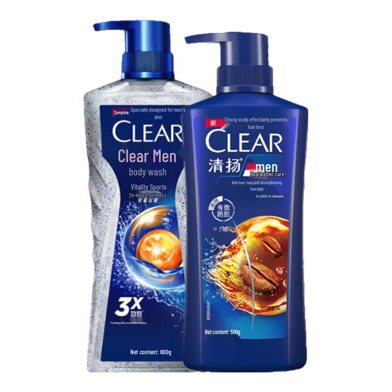 CLEAR Men s Anti-Dandruff Coffee Shampoo & Oil Control Shower Gel Set