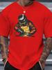 Retro Welder With Welding Spark Art Graphic Unisexs Cotton Crew Neck Tee Short Sleeve Loose Craftsunisex Casual Street Male Wear Top