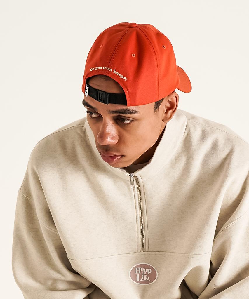 ALL DAY HOOPS Logo Embroidered Ball Cap Ball Brown