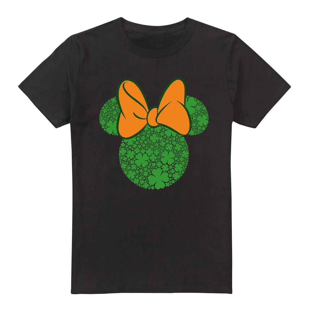 Minnie Mouse St Patrick s Day Shamrock Ears T-Shirt Black L