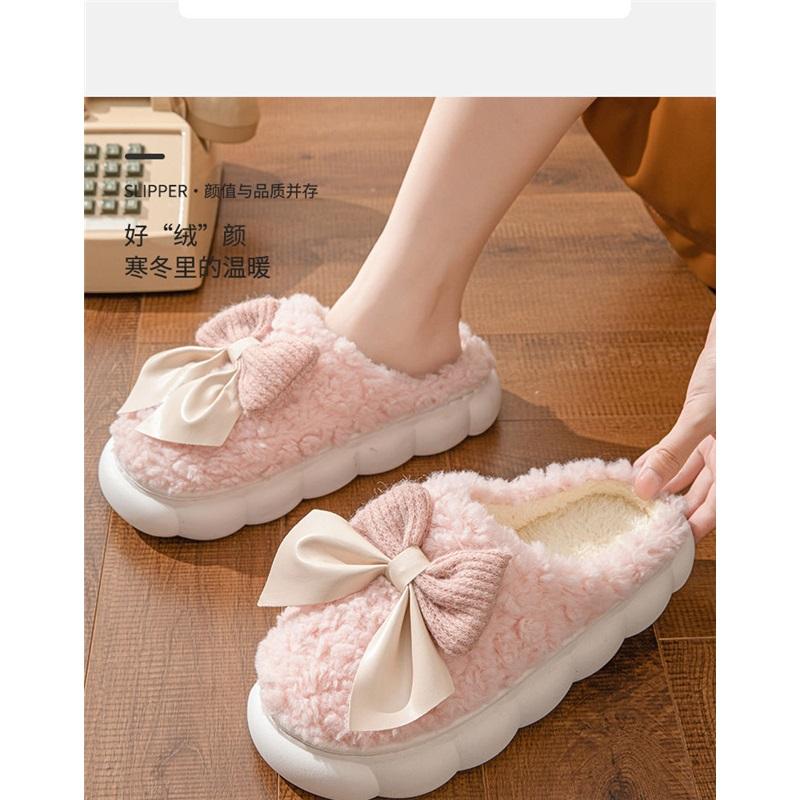 Paare Herbst Und Winter Indoor Zuhause Dicke Sohle Mit Samt Isolierung Tragen Baumwollpantoffeln Für Wärme