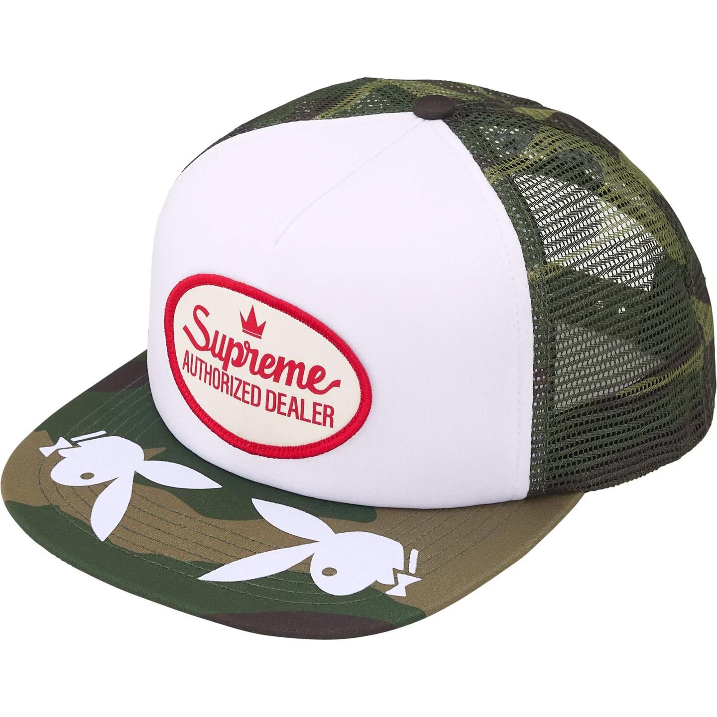777145 Supreme x Playboy Mesh Back 5-Panel Woodland Camo One-Size
