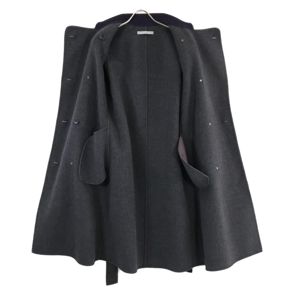 theory luxe 03-7409610 Navy 100% wool double breasted belted long coat coat 38 NavyUsed