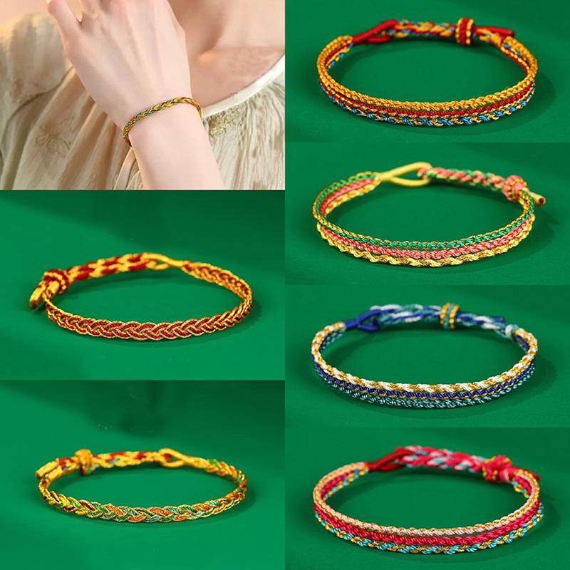 New Handmade Chinese Style Thread Bracelet Women Grade A String Charm Braslet Unfading Friendship Braclet Perfect Gift For Her