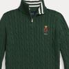 Polo Ralph Lauren Sweater Ribbed Stand Collar Zipper Striped Trim Long Sleeve Kids Kids tops 323981627-001