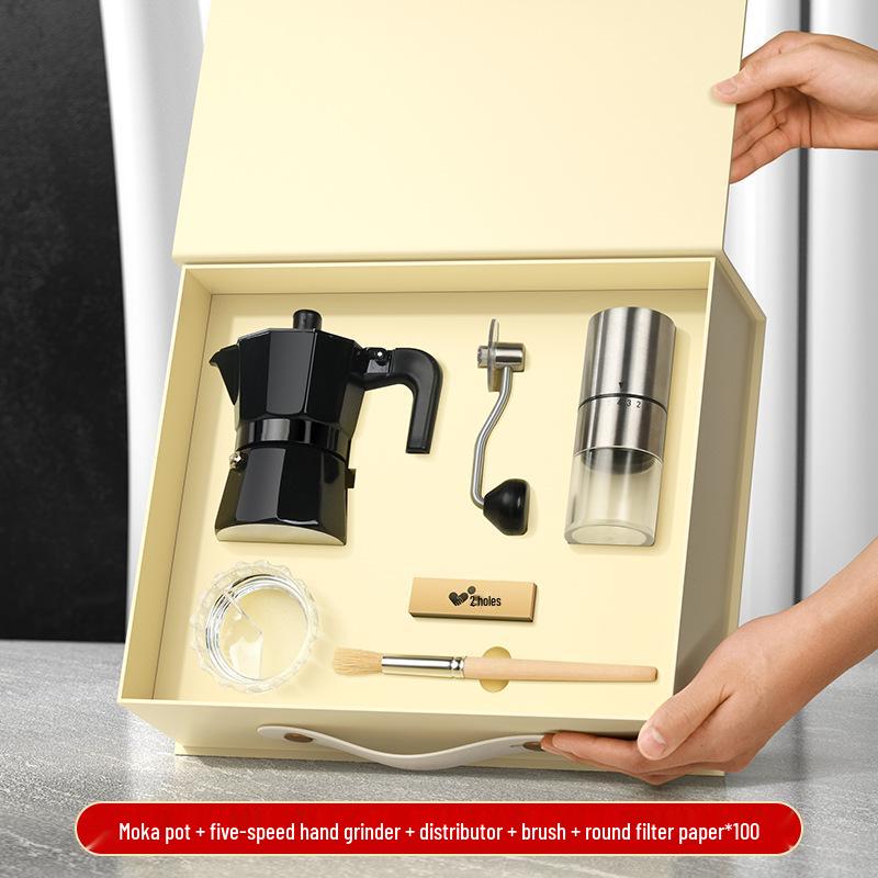 Custom Logo Moka Pot Coffee Maker Set: Premium Corporate Gift for Clients