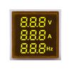 Square LED Digital Voltmeter Ammeter Hertz Meter AC24-500V Voltage Current Frequency Combo Meter Signal Light Indicator Tester
