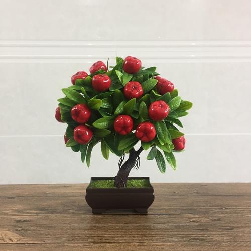 Artificial Fruit Potted Tree Bonsai Living Room Tabletop Decoration Dining Room Green Plant Fake Flower Decoration