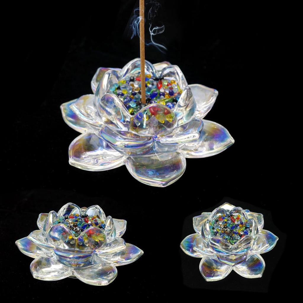 Stylish 2-in-1 Glass Incense Holder, Incense Dishes for Buddhist Altars, Soothing Incense Burner, Tea Ceremony Supplies, Interior Purification, Yoga